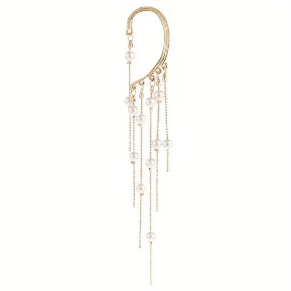 Pearl Drop Ear Cuff #2425 - Picture 2 of 5